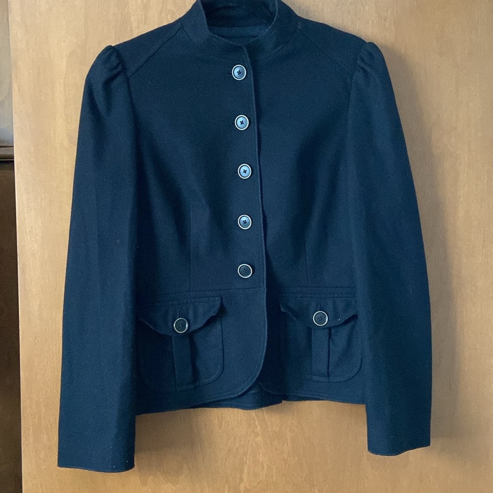 Banana Republic Classic black wool blazer Size 8